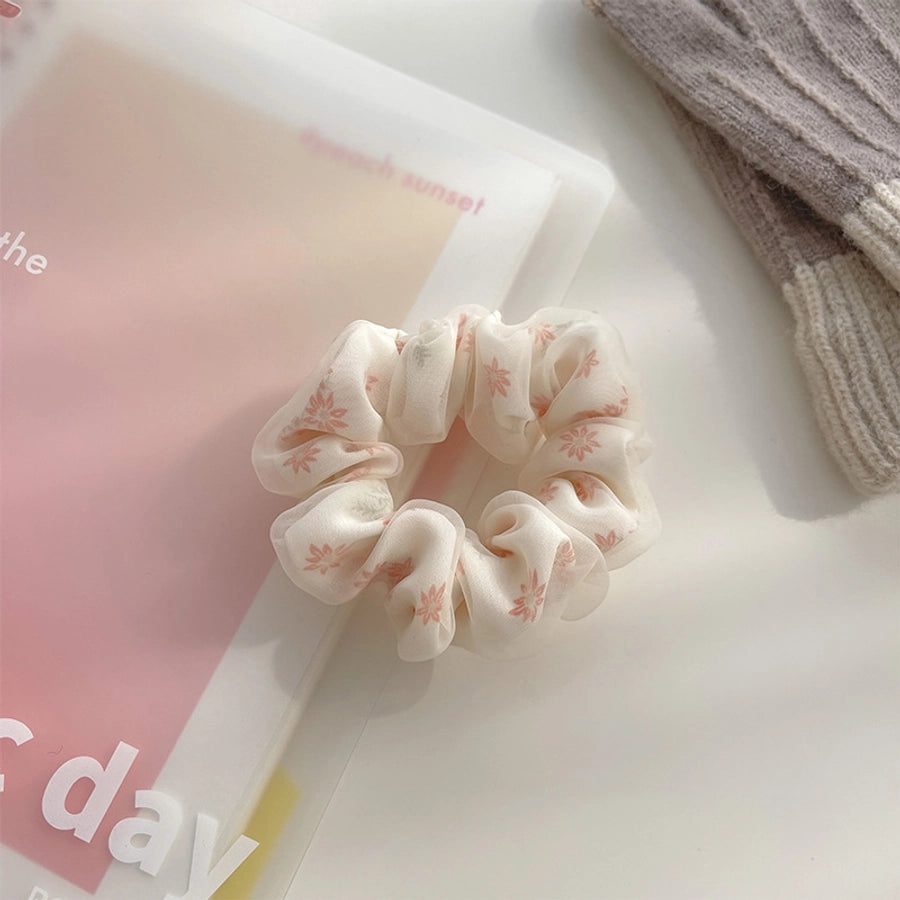 fashion stripe flower cloth hair tie