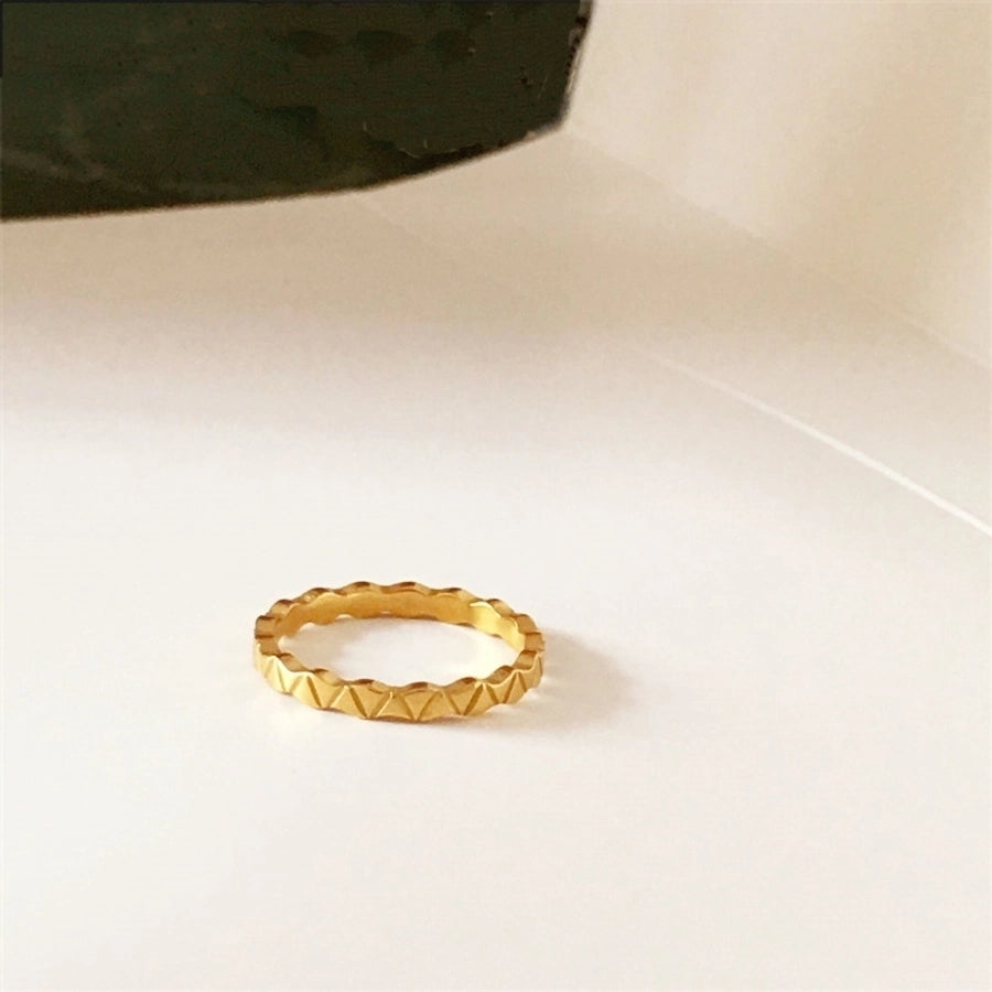 Jewelry Lady Geometric Titanium Steel Rings