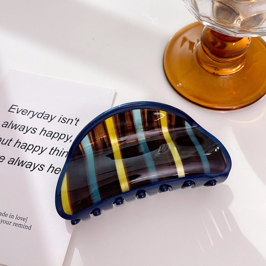 Women's Retro Stripe Acetic acid sheets Hair Claws