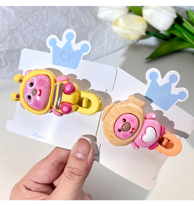 LOOPY Little Beaver Children's Hairpin Duckbill Clip Side Bangs Clip Broken Hairpin Little Girl's Headwear Ruby Hair Accessories