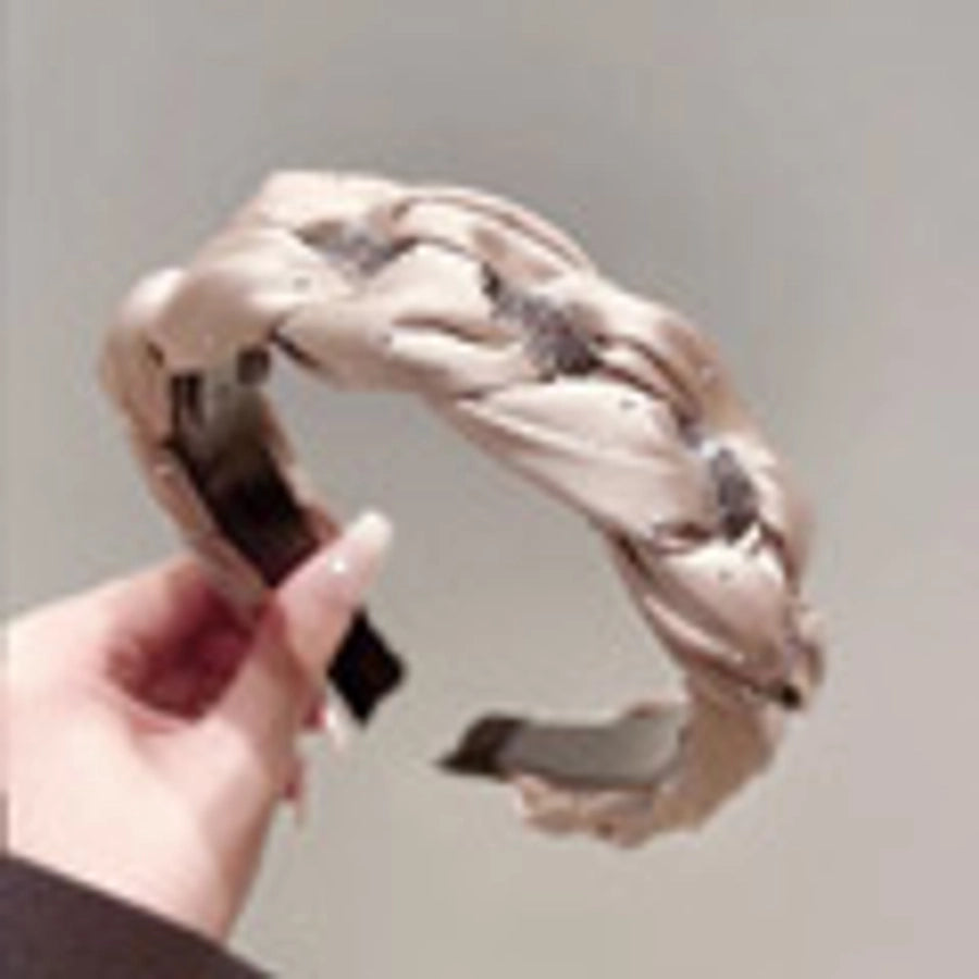 simple style solid color cloth patchwork hair band