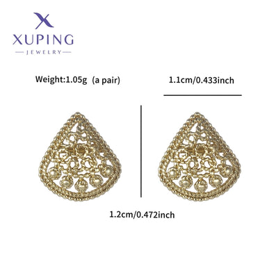 1 Pair Retro Simple Style Triangle Plating Copper 18K Gold Plated Ear Studs