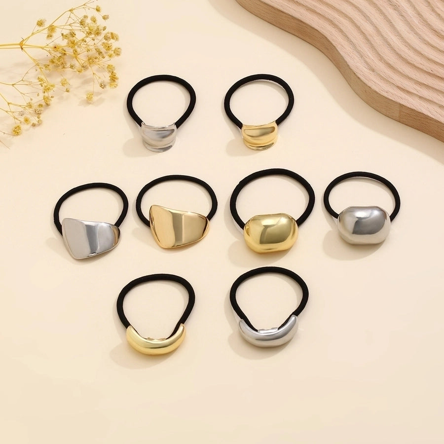 Women's Simple Style Solid Color Alloy Plating Hair Tie