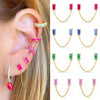 1 Pair Casual Elegant Geometric Copper Zircon 24K Gold Plated Drop Earrings