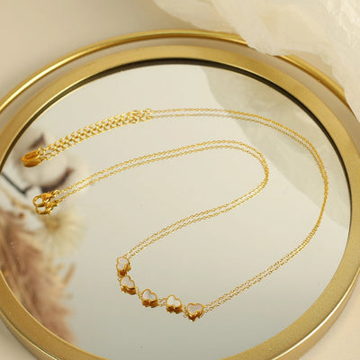 Jewelry IG Style Elegant French Style Gourd 304 Stainless Steel Shell 18K Gold Plated Polishing Pendant Necklace