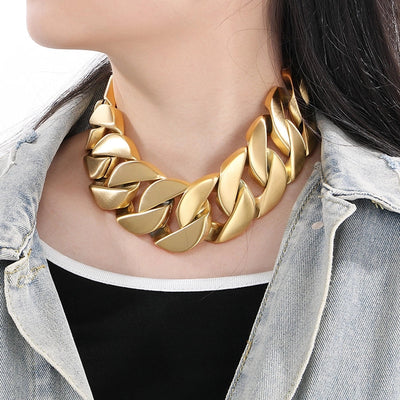 Jewelry Vintage Style Geometric 304 Stainless Steel 18K Gold Plated Necklace