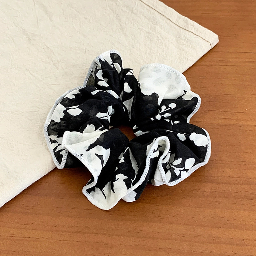 Miaode Summer Ink Painting Printing Piping Sausage Ring Head Accessories French Elegant Gentle Temperament Head Rope Rubber Band