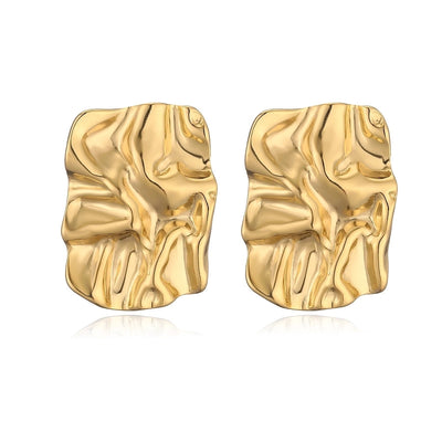 1 Pair Retro Simple Style Commute Geometric 304 Stainless Steel Ear Studs