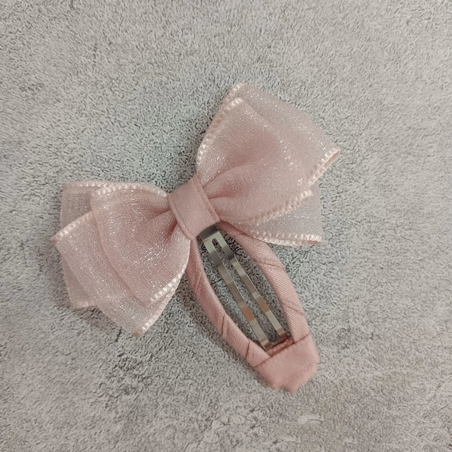 Kid'S Sweet Bow Knot Silk yarn Hair Clip