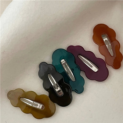 simple style clouds resin hair clip