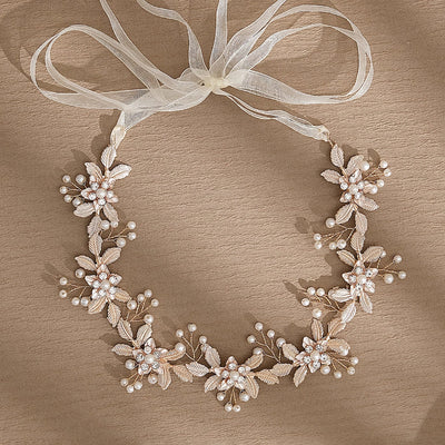 retro flower alloy hair band
