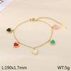Simple Style Heart Shape 304 Stainless Steel 18K Gold Plated Bracelets In Bulk