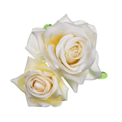 romantic rose cloth hair clip