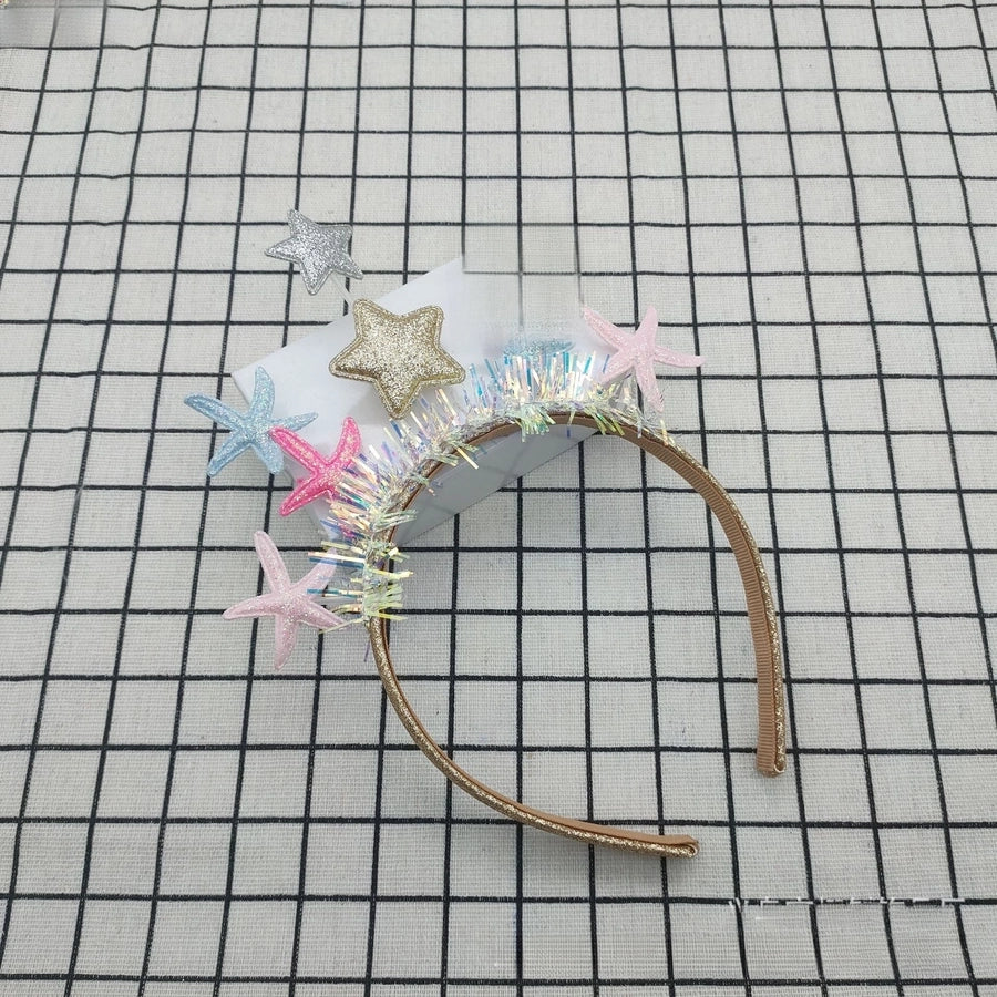 Step-in party headband sequined five-pointed star  hair accessories Festival children's hair accessories props