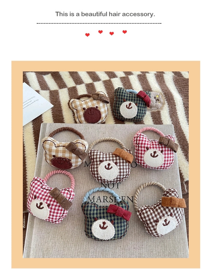 Cute Women's Girl'S Bear Cloth Hair Tie