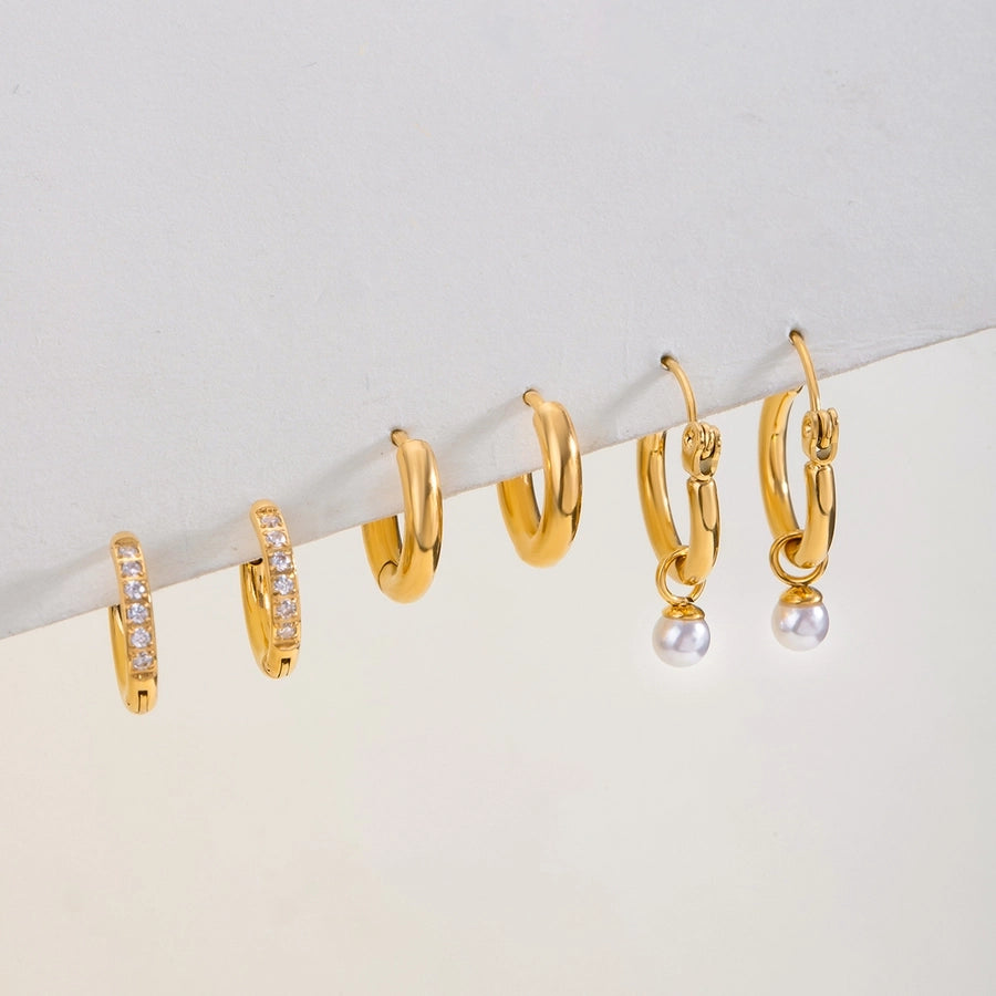 1 Set Simple Style Classic Style Geometric 304 Stainless Steel Earrings