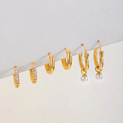 1 Set Simple Style Classic Style Geometric 304 Stainless Steel Earrings