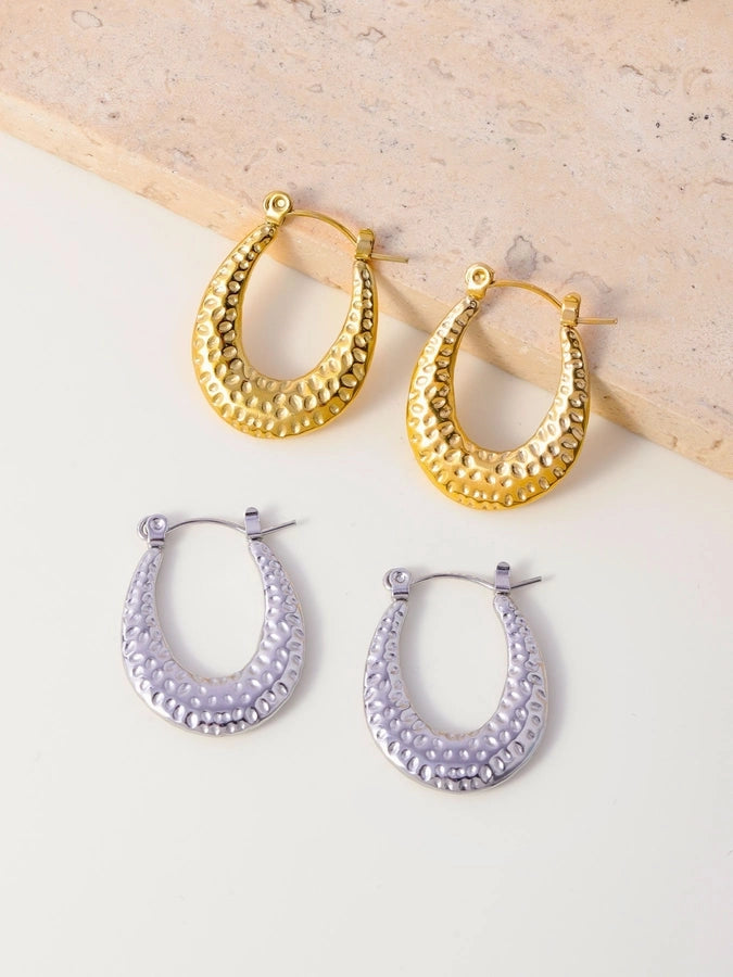 1 Pair Streetwear Geometric 304 Stainless Steel 18K Gold Plated Earrings