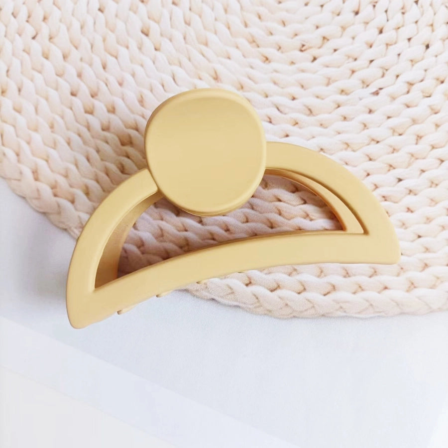 Milk Tea Color Grab Clip  Girl's Hair Grab Head Shark Clip Summer Hair Clip Hair Accessories