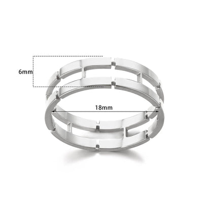 Jewelry Simple Style Commute Geometric 304 Stainless Steel 18K Gold Plated Rings