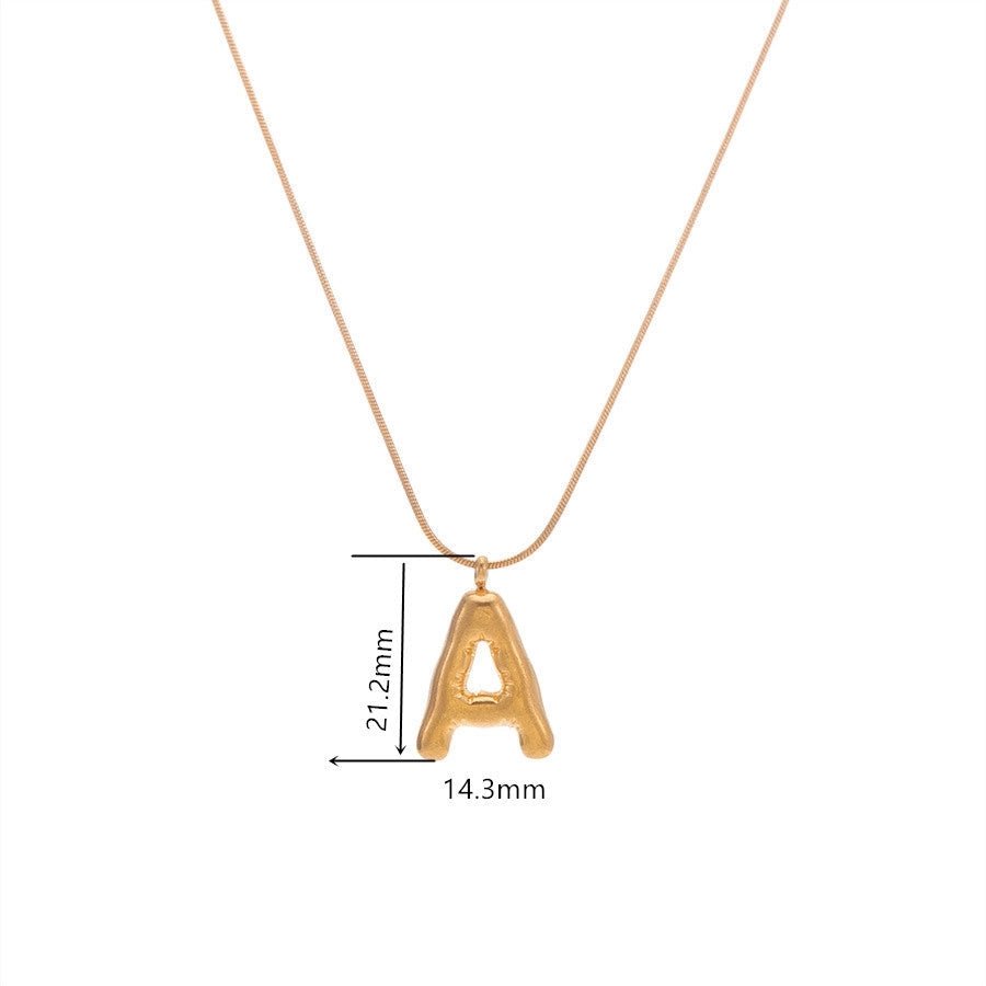 Jewelry Simple Style Letter Titanium Steel Plating Pendant Necklace