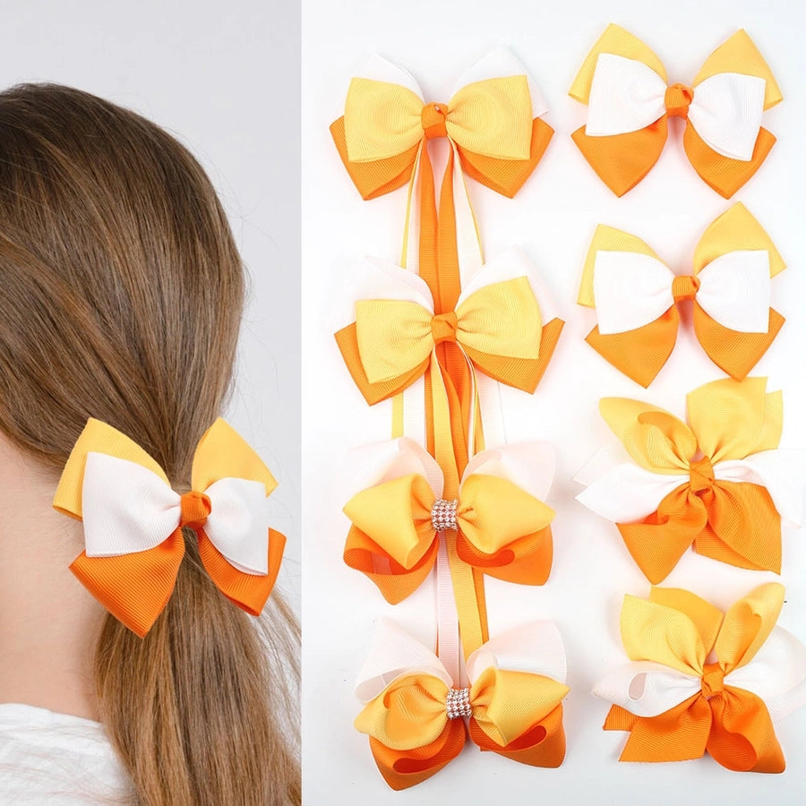 Girl'S IG Style Sweet Bow Knot Cloth Inlay Rhinestones Hair Clip