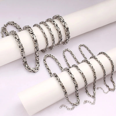 Jewelry Hip-Hop Commute Geometric 667 Stainless Steel Bracelets Necklace