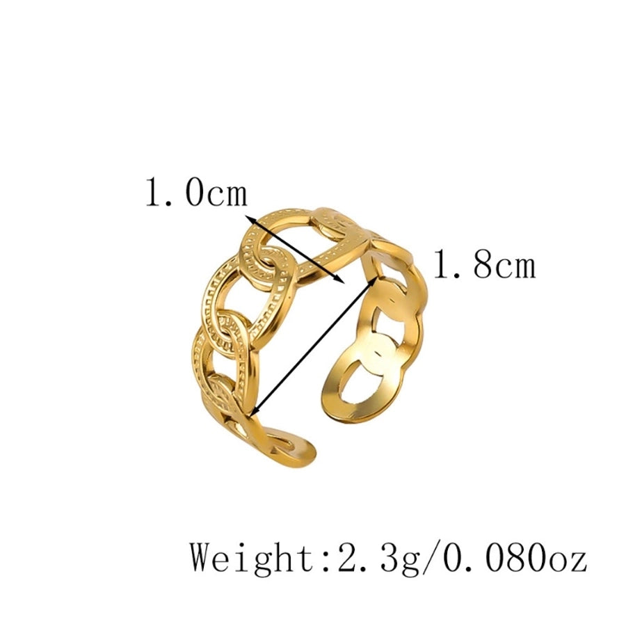 Jewelry Elegant Geometric Titanium Steel Open Rings