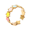 Jewelry IG Style Star Leaves Heart Shape 304 Stainless Steel Open Rings