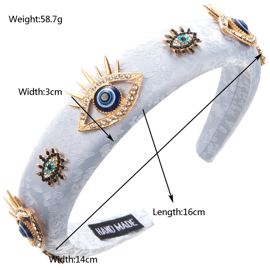 Women's Casual Modern Style Classic Style Eye Alloy Cloth Inlay Rhinestones Hair Band
