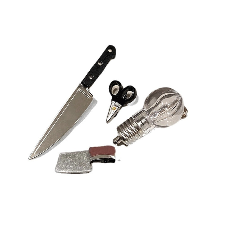 Women's Funny Cool Style Scissors Bulb Mixed materials Hair Clip