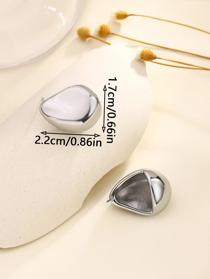 1 Pair Casual Romantic Solid Color Geometric 304 Stainless Steel Ear Studs