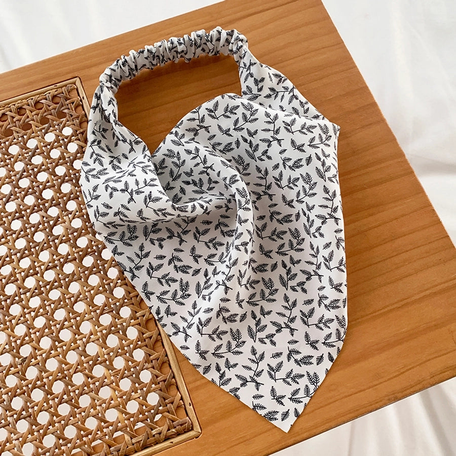Women's Casual Simple Style Ditsy Floral Cloth scarf Hair Tie