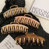 retro simple style solid color acetic acid sheets hair claws