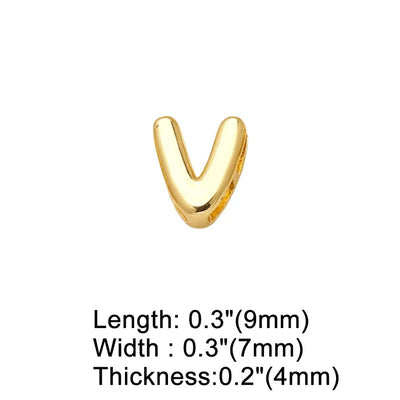 Wholesale Jewelry Basic Simple Style letter Copper 18K Gold Plated