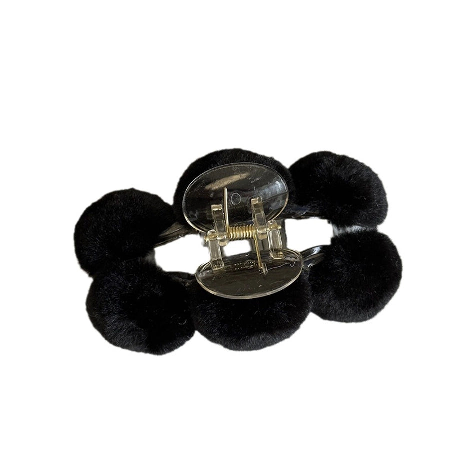 simple style classic style solid color plastic plush hair claws