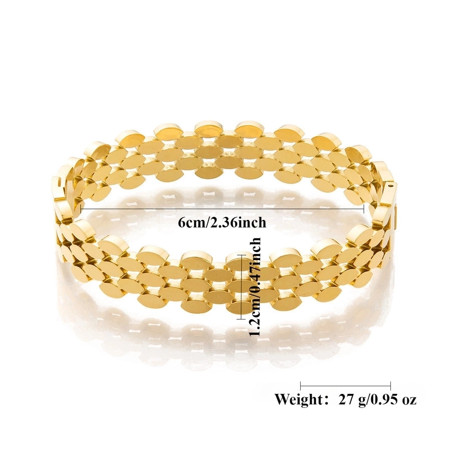 Elegant Simple Style Artistic Solid Color 304 Stainless Steel 18K Gold Plated Bangle In Bulk