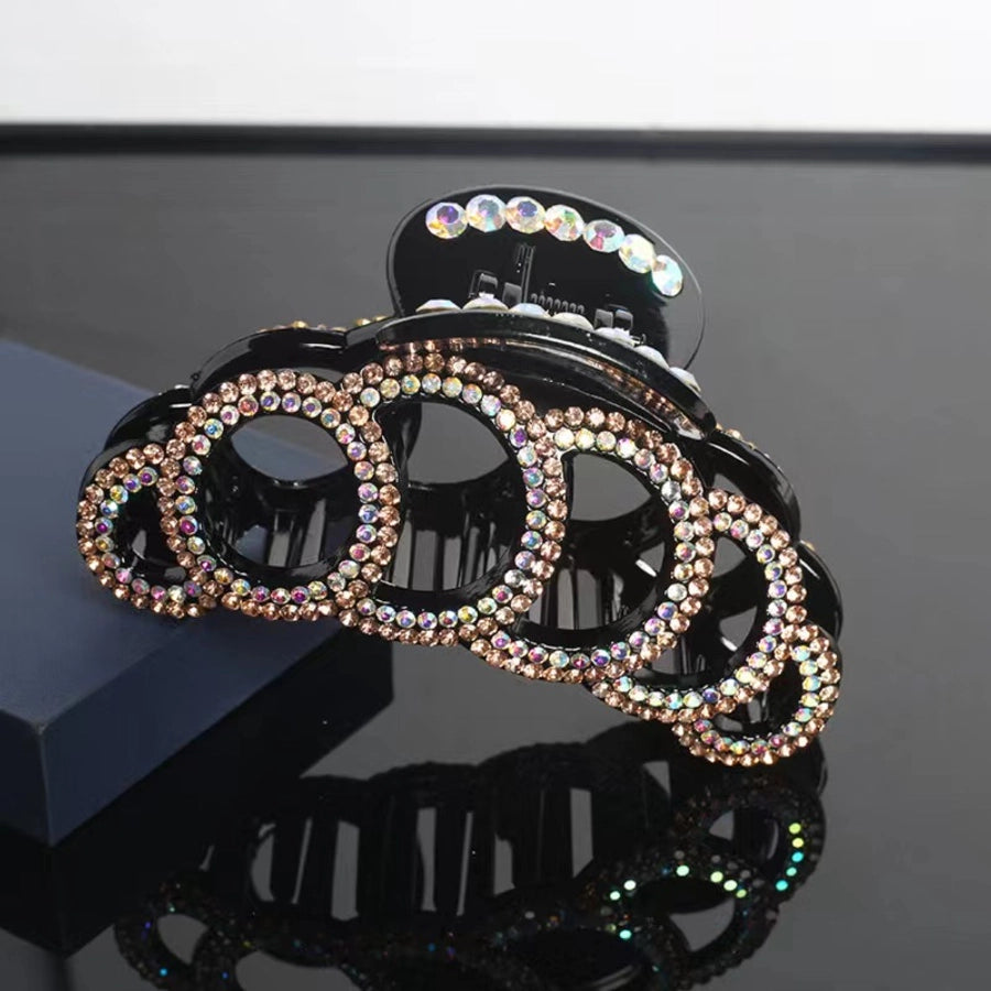 Women's Simple Style Classic Style Solid Color Alloy Inlay Rhinestones Hair Claws