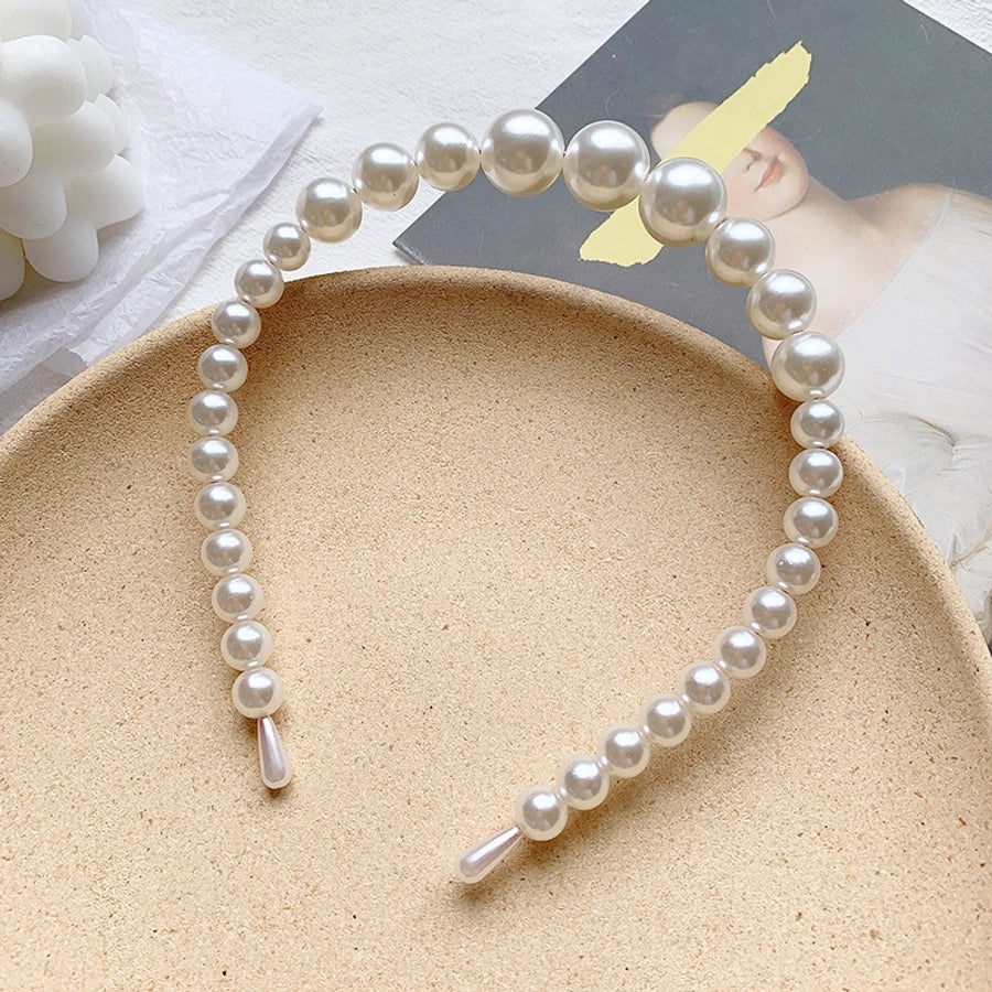 simple pearl hair hoop female wild out headband pressure hair bundle hairpin super fairy headband