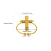 Jewelry Casual Vintage Style Streetwear Cross 304 Stainless Steel 18K Gold Plated Open Rings