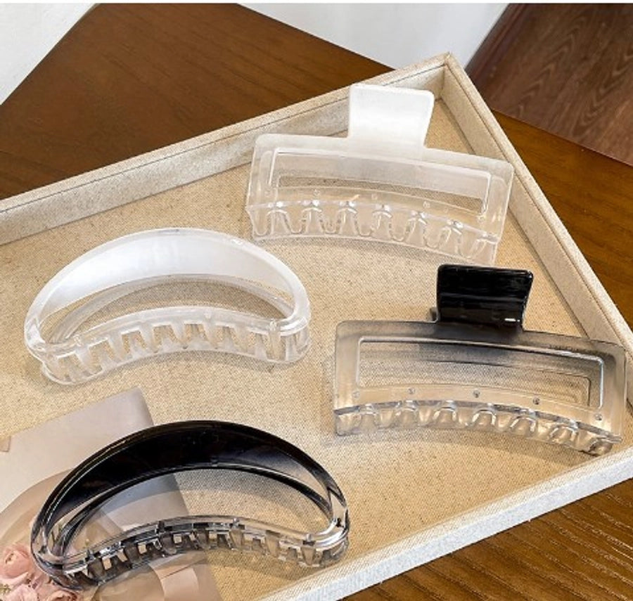 Women's IG Style Simple Style Gradient Color Arylic Alloy Stoving Varnish Hollow Out Hair Claws