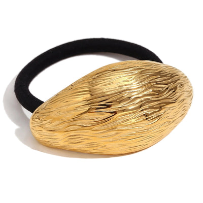 Women's IG Style Retro Geometric Solid Color 304 Stainless Steel Plating Hair Tie