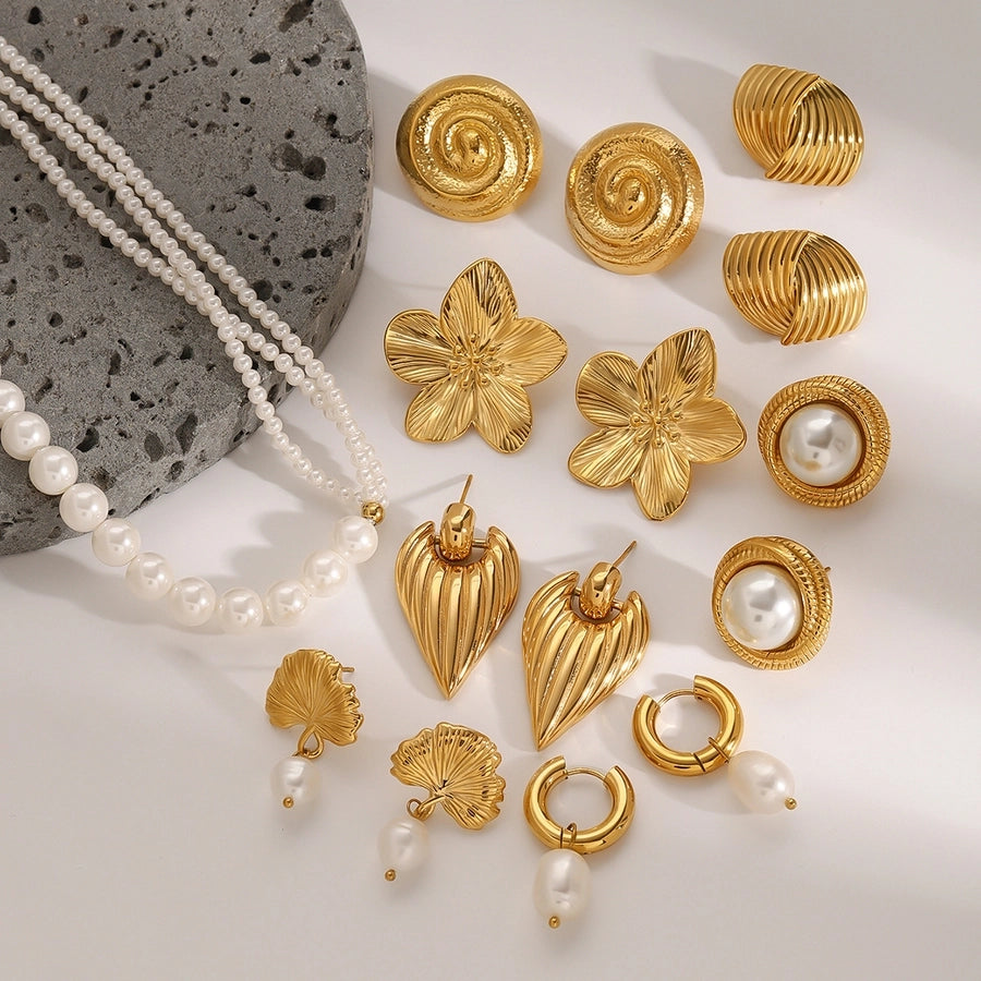 Jewelry Vintage Style Classic Style Geometric 304 Stainless Steel Plating Earrings Necklace