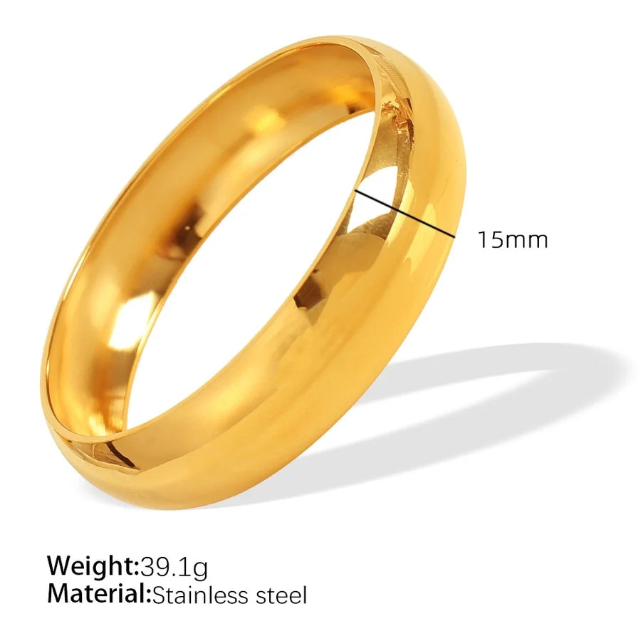 Simple Style Solid Color Titanium Steel Bangle In Bulk