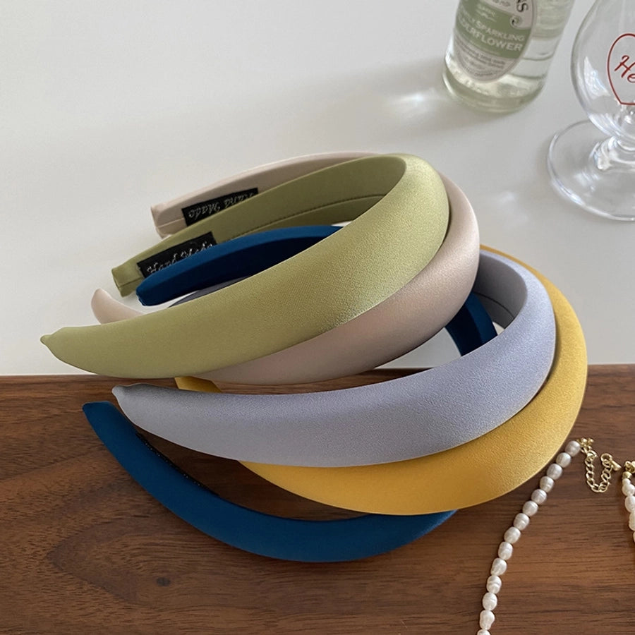 simple style solid color cloth handmade hair band 1 piece