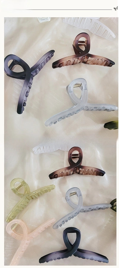 Korean-style Bright Face Non-scratch Disc Hair Clip Women's Large Frosted Elegant Shark Clip Back Head Hairpin Headwear Hair Clip