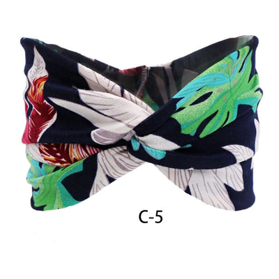 elegant streetwear plaid leopard cloth hair band