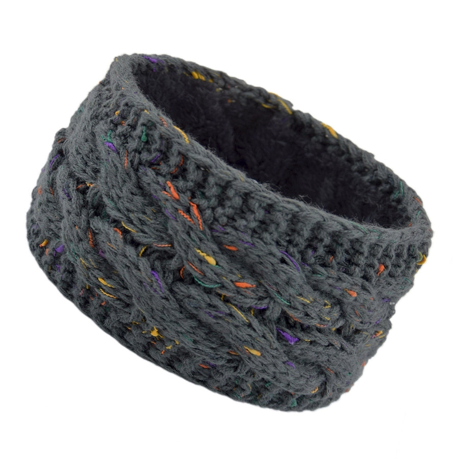 plus velvet knitted hair band wool color dot yarn headband variegated warm hair accessories autumn and winter twist ear protection headband