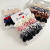 women's simple style ditsy floral solid color satin hair tie