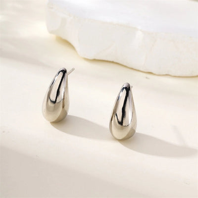 1 Pair Casual Simple Style Water Droplets 304 Stainless Steel 18K Gold Plated Ear Studs